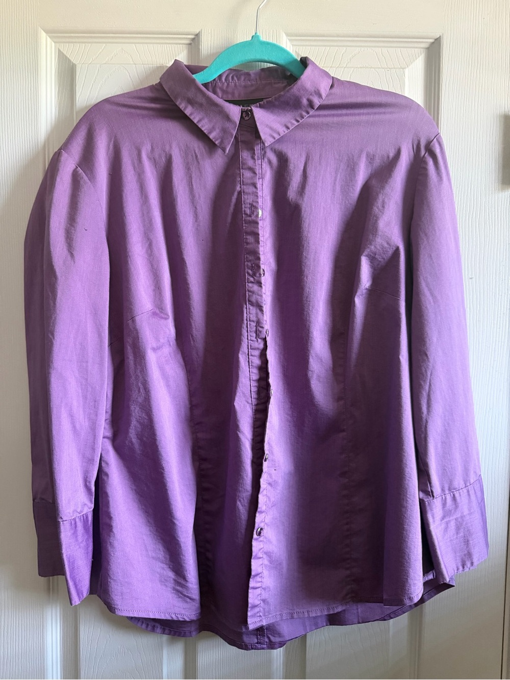 New York & Company Purple Button-Down Shirt